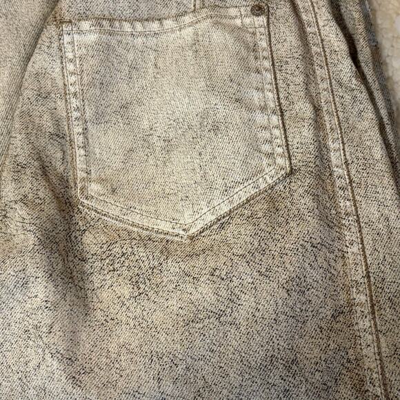 Free People We The Free Good Luck Barrel Jeans Size 24 Button Fly Mottled NWT - Picture 13 of 13